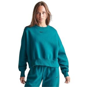 Nike Phoenix Fleece Oversized Sweatshirt Teal L